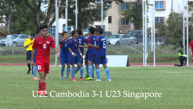 VIDEO: U22 Campuchia gây sốc trước U23 Singapore